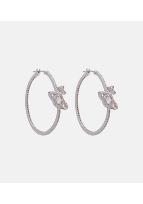 Vivienne Westwood Orb embellished hoop earrings