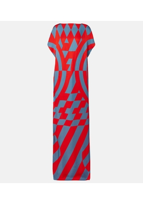 Dries Van Noten Printed satin maxi dress