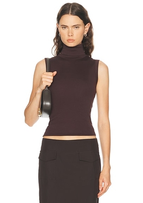 FLORE FLORE Dinah Tank Top in Choco Plum - Chocolate. Size L (also in M, S, XL).