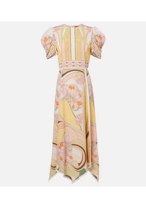 La DoubleJ Cherie floral silk midi dress