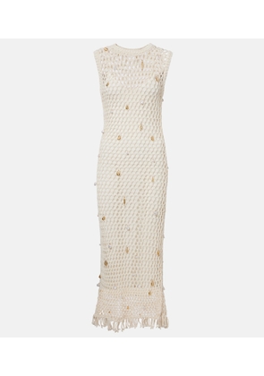 Simkhai Coralia embellished crochet midi dress