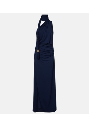 Simkhai Moira draped scarf-detail jersey gown