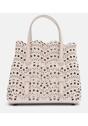 Alaia Mina 20 Vienne leather tote bag