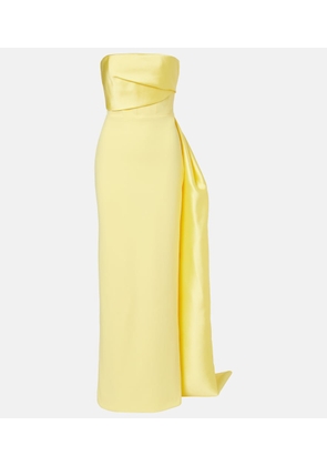 Solace London Kinsley draped strapless gown