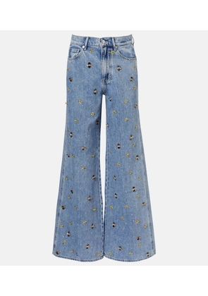 Veronica Beard Kasey embellished flared jeans