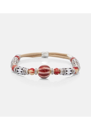 Isabel Marant Janis beaded metal and leather bracelet