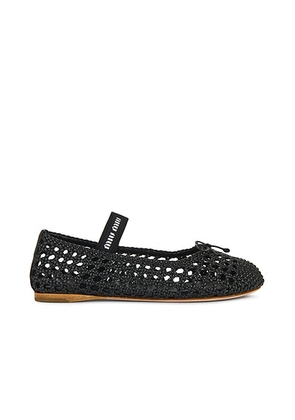 Miu Miu Ballet Flat in Nero - Black. Size 41 (also in ).