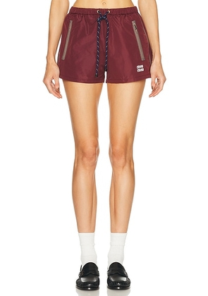Miu Miu Track Short in Amaranto - Red. Size 40 (also in ).