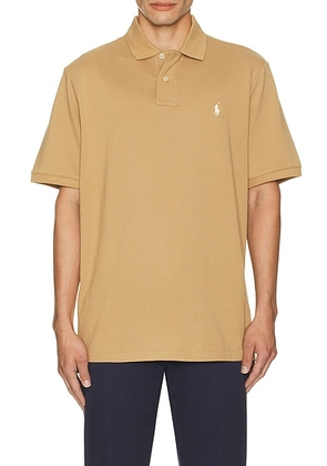 Polo Ralph Lauren Solid Mesh Polo in Cafe Tan - Brown. Size L (also in M, S, XL/1X).