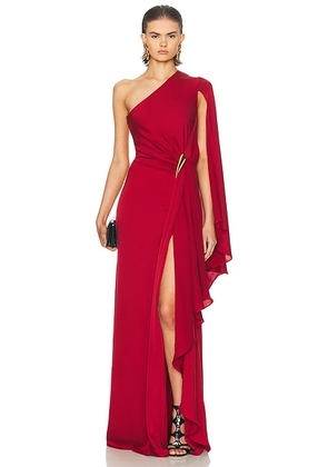 TOM FORD One Shoulder Evening Dress in Crimson - Red. Size 36 (also in ).