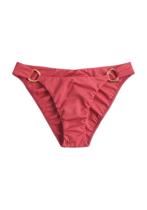 Away That Day Sorrento Ruched Bikini Briefs - Rose - XS (UK6 / XS)