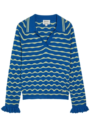 Damson Madder Silvia Cotton and Wool-blend Jumper - Blue - 8 (UK8 / S)