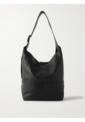 AMI PARIS - Etienne Buckled Leather Crossbody Bag - Black - One size