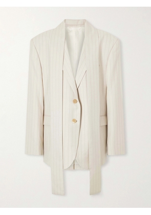 Acne Studios - Single-breasted Pinstriped Wool Blazer - Cream - DK32,DK34,DK36,DK38,DK40,DK42