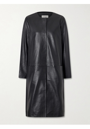 ST. AGNI - Minimal Leather Coat - Black - xx small,x small,small,medium,large,x large