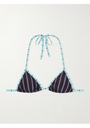 STAUD - Lido Triangle Bikini Top - Blue - x small,small,medium,large,x large