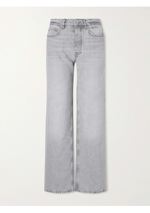 Anine Bing - Hugh Mid-rise Wide-leg Jeans - Gray - 24,25,26,27,28,29,30,31,32