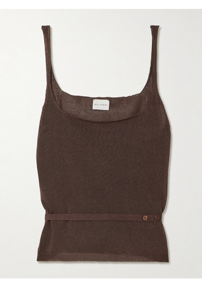 Deiji Studios - Belted Organic Cotton Tank - Brown - xx small,x small,small,medium,large,x large