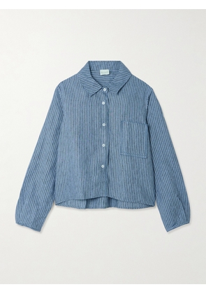 Deiji Studios - Striped Linen Shirt - Blue - xx small,x small,small,medium,large,x large