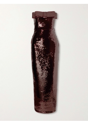 The New Arrivals Ilkyaz Ozel - Sisu Sequined Gown - Burgundy - FR 34,FR 36,FR 38,FR 40,FR 42,FR 44