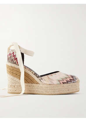 Missoni - Eva 80 Striped Woven Espadrille Wedge Sandals - Neutrals - IT35,IT36,IT37,IT38,IT39,IT40,IT41