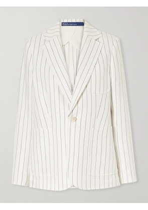 Polo Ralph Lauren - Pinstriped Hemp Blazer - Off-white - US0,US2,US4,US6,US8,US10,US12