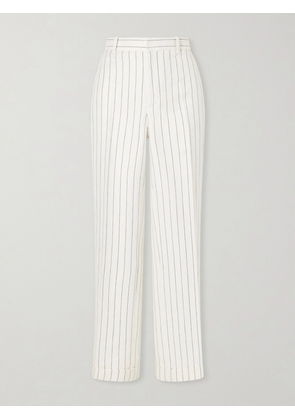 Polo Ralph Lauren - Pinstriped Hemp Straight-leg Pants - White - US00,US0,US2,US4,US6,US8,US10,US12,US14
