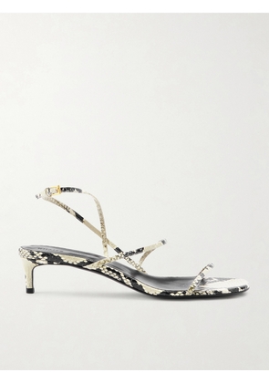 KHAITE - Loop Snake-effect Leather Sandals - Animal print - IT35,IT36,IT36.5,IT37,IT37.5,IT38,IT38.5,IT39,IT39.5,IT40,IT40.5,IT41,IT42