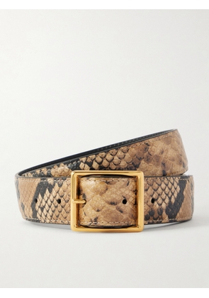 Nili Lotan - Gabriele Snake-effect Leather Belt - Animal print - 65,70,75,80,85,90
