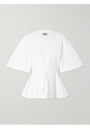 Balenciaga - Shaped Flared Cotton Jersey T-shirt - White - x small,small,medium,large