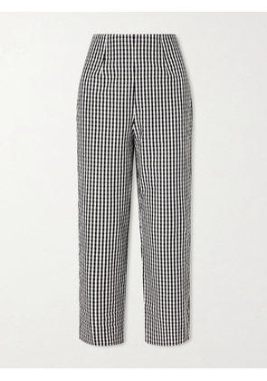 Faithfull - Claudine Checked Cotton Straight-leg Capri Pants - Black - x small,small,medium,large,x large,xx large