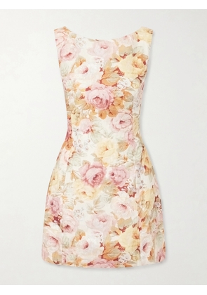 Faithfull - Sofia Floral-print Linen Mini Dress - Multi - x small,small,medium,large,x large,xx large