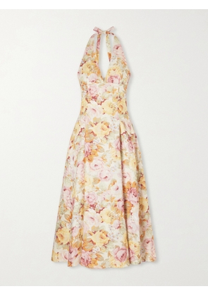 Faithfull - Murano Floral-printed Linen Midi Dress - Multi - x small,small,medium,large,x large,xx large