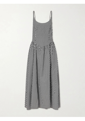 Faithfull - Chiara Gingham Cotton Midi Dress - Black - x small,small,medium,large,x large,xx large
