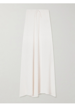 Faithfull - Lenna Pointelle-knit Cotton-blend Maxi Skirt - White - x small,small,medium,large,x large,xx large