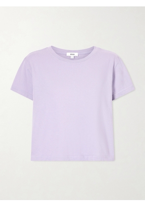AGOLDE - Adine Cropped Organic Cotton-jersey T-shirt - Purple - x small,small,medium,large,x large