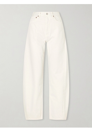 AGOLDE - Luna Pieced High-waist Tapered Jeans - White - 23,24,25,26,27,28,29,30,31,32