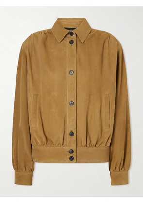 SAINT LAURENT - Suede Blouson Jacket - Brown - FR 34,FR 36,FR 38,FR 40