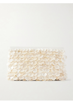 SIMKHAI - Reese Shell Beaded Clutch - Cream - One size