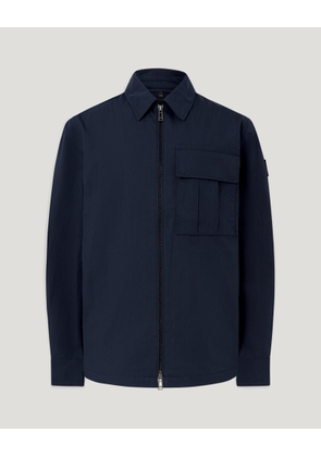 Belstaff Cargo Overshirt Men's Compact Technical Cotton Dark Ink Size L