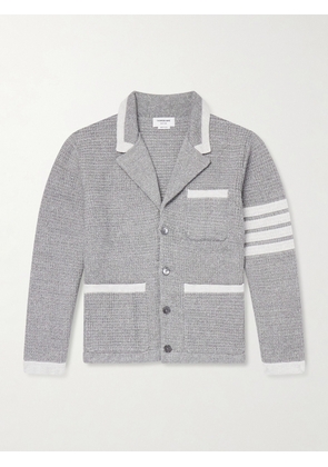 Thom Browne - Striped Linen-Blend Cardigan - Men - Gray - 1