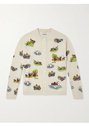 BODE - Camp Bead-Embellished Jacquard-Knit Wool and Cotton-Blend Cardigan - Men - Multi - S