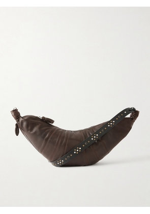 LEMAIRE - Croissant Large Studded Leather Messenger Bag - Men - Brown