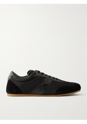 LEMAIRE - Leather-Trimmed Suede and Shell Sneakers - Men - Black - EU 39
