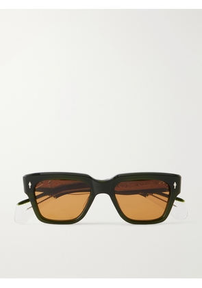 Jacques Marie Mage - Fellini Square-Frame Acetate Sunglasses - Men - Green