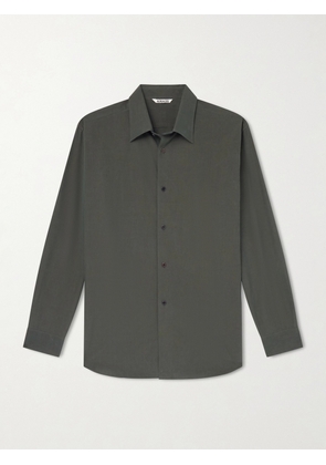Auralee - Cotton-Poplin Shirt - Men - Green - 3