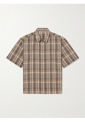 Auralee - Checked Wool Shirt - Men - Brown - 3