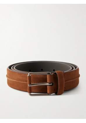 Zegna - 3cm Leather Belt - Men - Brown - EU 85