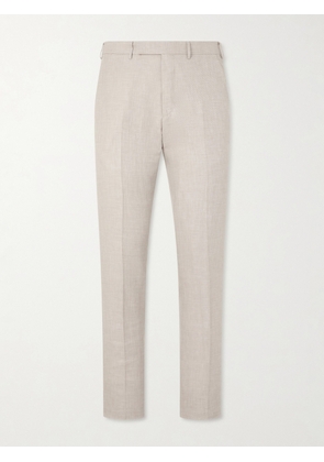 Zegna - Slim-Fit Tapered Wool, Linen and Silk-Blend Suit Trousers - Men - Gray - IT 46