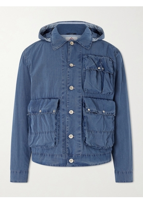 C.P. Company - Garment-Dyed 50 Fili Wax Hooded Jacket - Men - Blue - S